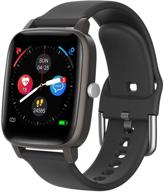 📱 часы lcw smart: фитнес-трекер для iphone и android | сердечный ритм, кровь оксиген, температура тела, сон и шагомер | сенсорный экран 1.4", водонепроницаемость ip67 логотип