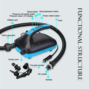 img 3 attached to 🔌 20PSI Electric SUP Air Pump: Efficient Car Connector Inflator for Paddle Boards & Boats