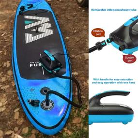 img 2 attached to 🔌 20PSI Electric SUP Air Pump: Efficient Car Connector Inflator for Paddle Boards & Boats