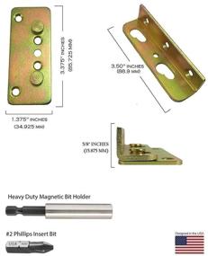 img 1 attached to Complete Set of High-Quality No Mortise Rail Brackets with Premium Features