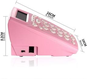 img 1 attached to Pink Corded Headset Telephone by AGPtek: Enhanced Dialing & Convenient REDIAL feature for Call Centers