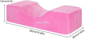 img 3 attached to 🛏️ Pink Sailfin Lash Pillow for Eyelash Extensions – U Shaped Memory Foam Neck Support Bed Cushion