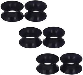 img 4 attached to 🔌 Yungger - 3 Pairs / 6 Pairs of Ultra Thin Silicone Double Flared Flexible Tunnels for Ear Stretching in Black, White, and Clear - Gauge Sizes from 4g to 1 inch