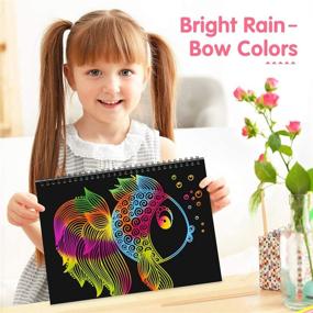 img 3 attached to Vibrant Rainbow Scratch Paper Art Toys: Unleash your Creativity!