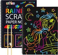 vibrant rainbow scratch paper art toys: unleash your creativity! logo