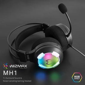 img 3 attached to Игровая гарнитура WIZMAX MH1 с микрофоном