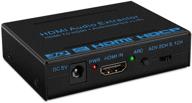 🔌 tnp 4k hdmi audio extractor splitter: convert hdmi to hdmi + toslink spdif + rca stereo sound converter - ultra hd uhd 4kx2k 1080p 3d arc support logo