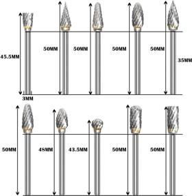 img 3 attached to Canitu 10Pieces Tungsten Carbide Grinding