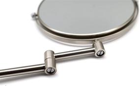 img 1 attached to 🪞 KAIIY Wall Mounted Makeup Mirror: 5X Magnification, Two-Sided Swivel Extendable - Perfect for Bathrooms, Hotels, and Cosmetics - Brushed Nickel Finish