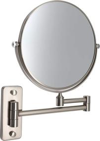 img 4 attached to 🪞 KAIIY Wall Mounted Makeup Mirror: 5X Magnification, Two-Sided Swivel Extendable - Perfect for Bathrooms, Hotels, and Cosmetics - Brushed Nickel Finish