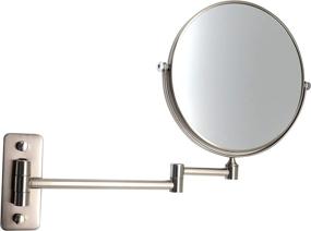 img 3 attached to 🪞 KAIIY Wall Mounted Makeup Mirror: 5X Magnification, Two-Sided Swivel Extendable - Perfect for Bathrooms, Hotels, and Cosmetics - Brushed Nickel Finish