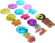 vibrant amscan summer luau party foil swirl decorating kit for a tropical celebration! logo
