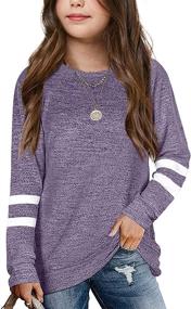 img 4 attached to Apbondy Crewneck Sweatshirts Striped Pullover Sports & Fitness in Team Sports