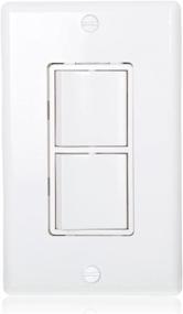 img 2 attached to 🔌 Maxxima 15 Amp Decorative AC Combination Switch with Duplex Rocker, Pack of 2 - Includes White Wall Plates