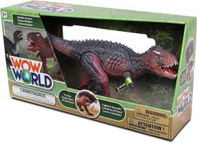 img 2 attached to 🦖 Immerse in Jurassic Adventure with NKOK WowWorld Carnotaurus: Lights & Sounds Experience