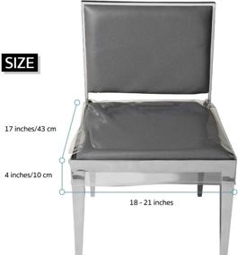 img 3 attached to 🪑 Zipcase 21" Bigger Size Dining Chair Covers/Slipcovers - 4 Pack Stain, Water, and Kitty Scratch Resistant Chair Protector with Adjustable Belt Strap for Big Chairs 18"-21", Set of 4