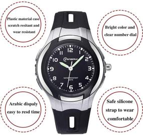 img 1 attached to Kids Analog Watch: Waterproof Learning Time Wrist Watch for Boys and Girls - Easy-to-Read Wristwatches for Kids