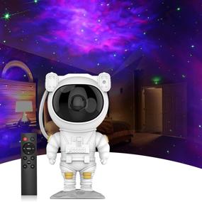 img 4 attached to Kid's Astronaut Nebula Galaxy Night Light Projector with Timer, Remote Control, 360° Adjustable Design - Ideal for Children, Adults and Baby's Bedroom, Study Room, and Game Room