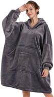 🧥 oversized sherpa wearable blanket hoodie with sleeves and giant pocket - super plush warmth for adults, men, women, kids, and teens logo