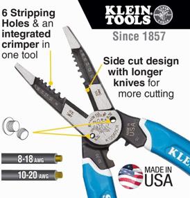 img 3 attached to 🔧 Klein Tools K12065CR Wire Stripper/Cutter/Crimper: All-in-One Tool for Cutting, Stripping, Crimping, and Twisting Wires (8-18 AWG solid, 10-20 AWG stranded)