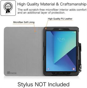 img 2 attached to 📚 Fintie Folio Case for Samsung Galaxy Tab S3 9.7 with Corner Protection - Premium PU Leather Stand Cover, S Pen Protective Holder, Auto Sleep/Wake - Tab S3 9.7 (SM-T820/T825/T827), Composition Book Design