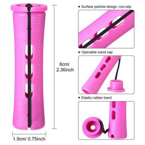 img 3 attached to Non Slip Rollers Plastic Curlers Hairdressing