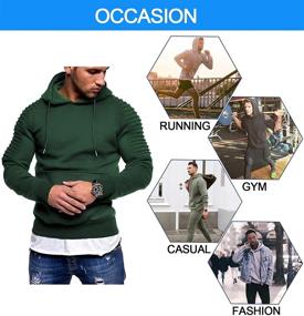 img 3 attached to 🏋️ COOFANDY Men's Active Athletic Workout Sweatshirt Pullover