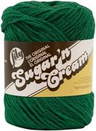 🧶 пряжа lily sugar 'n cream dark pine - 2.5 унций, средней толщины, 4 класс, 100% хлопок - машинная стирка и сушка - оригинальный сплошной цвет логотип