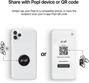 img 2 attached to 📇 Popl Digital Business Card - Smart NFC Sticker Tag - Easily Share Contact Information, Social Media, Payments, Apps &amp; More - Compatible with iPhone and Android - Enhanced NFC Tap and QR Scan Capability (Black)