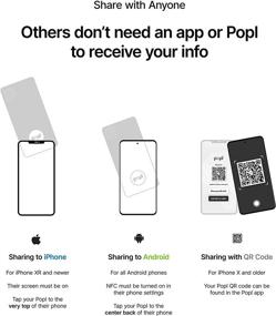 img 3 attached to 📇 Popl Цифровая визитная карточка - Умный NFC наклейка-тэг - Легко делитесь контактной информацией, социальными медиа, платежами, приложениями и другим - Совместима с iPhone и Android - Повышенная NFC и возможности сканирования QR-кодов (черный)