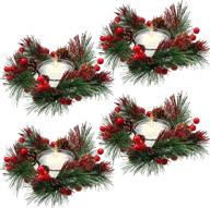 pieces christmas holders centerpiece pinecone logo