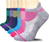 🧦 fundency 6-pack women's low cut athletic socks with cushion sole for breathable running and tab running socks logo