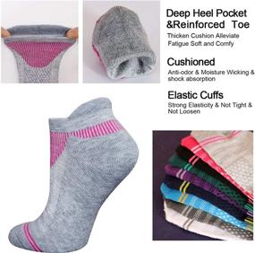 img 2 attached to 🧦 Fundency 6-Pack Women's Low Cut Athletic Socks with Cushion Sole for Breathable Running and Tab Running Socks