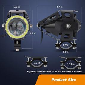 img 3 attached to Motorcycle Headlight Spotlight Daytime Running Lights & Lighting Accessories