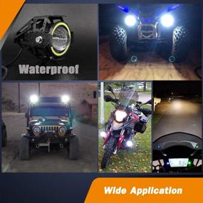 img 1 attached to Motorcycle Headlight Spotlight Daytime Running Lights & Lighting Accessories