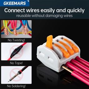 img 3 attached to 🔌 Efficient Electrical Connections: GKEEMARS 50 Pcs Lever Wire Nut Wire Connector 222-414