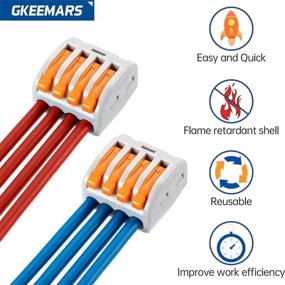 img 2 attached to 🔌 Efficient Electrical Connections: GKEEMARS 50 Pcs Lever Wire Nut Wire Connector 222-414