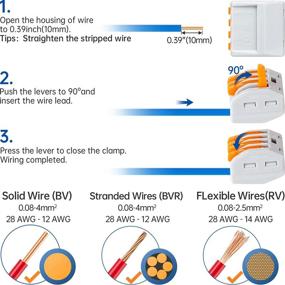 img 1 attached to 🔌 Efficient Electrical Connections: GKEEMARS 50 Pcs Lever Wire Nut Wire Connector 222-414