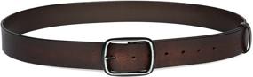 img 2 attached to Cow Leather Belt Jeans Coffee Men's Accessories in Belts