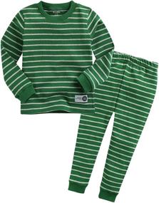 img 4 attached to 👶 VAENAIT BABY 12M-12Y Kids Boys Girls Unisex Toddler Colorful Stripe/Simple Xmas Holiday Sleepwear Pajama Set