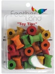 img 2 attached to 🐦 Featherland Paradise: Vibrantly Colored Wood Spools - The Ultimate Bird Toy Parts