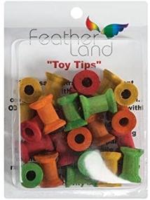 img 1 attached to 🐦 Featherland Paradise: Vibrantly Colored Wood Spools - The Ultimate Bird Toy Parts