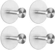 fulgente adhesive hooks: heavy duty, waterproof stainless steel stick-on towel & door hooks - 4 pack logo