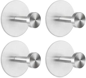 img 4 attached to Fulgente Adhesive Hooks: Heavy Duty, Waterproof Stainless Steel Stick-on Towel & Door Hooks - 4 Pack