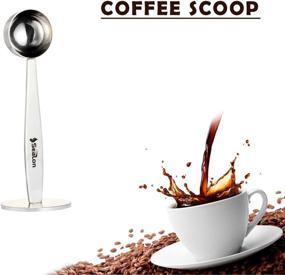 img 2 attached to SEALON 2-in-1 Stainless Steel Coffee Scoop with Powder Hammer - Efficient Coffee Tools for Measuring and Tamping