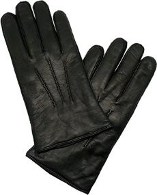 img 1 attached to YISEVEN Sheepskin Motorcycle Gloves: Classic Touchscreen-Enabled Men's Accessories