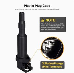 img 2 attached to 🔥 QYL Pack of 6 Ignition Coil Compatible with 0221504470, 12137594937, UF592 and More - High-Quality Performance Guaranteed!