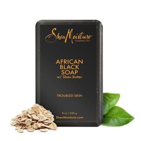 img 2 attached to Shea Moisture African Black Soap with Shea Butter 8 oz (Pack of 6): Natural and Nourishing Skincare Solution