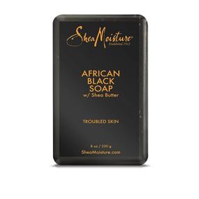 img 3 attached to Shea Moisture African Black Soap with Shea Butter 8 oz (Pack of 6): Natural and Nourishing Skincare Solution