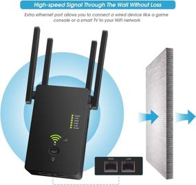 img 2 attached to 🔌 Urant Dual Band AC1200 WiFi Extender Signal Booster - Expands Coverage to 2640sq.ft for up to 25 Devices, Compact Wall Plug Design and Wireless Repeater